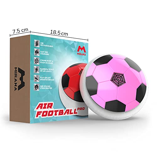 Image of Mirana B-Type USB Rechargeable Battery Powered Hover Football Indoor Floating Hoverball Soccer | Air Football Smart | Original Made in India Fun Toy for Boys and Kids (Magenta)