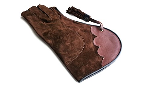 Gant de fauconnerie en daim souple avec protection renforcée main droite