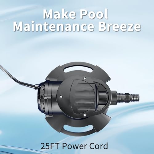 LANCHEZ 1/2HP Automatic Swimming Pool Cover Pump, 2250GPH Submersible Water Sump Pump with Check Valve & 3 Adapters, 25ft Power Cord, Removal for Swimming Pool, Hot Tubs, Rooftops and more,Black by LANCHEZ - Image 6