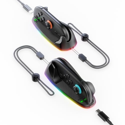 JDDWIN RGB Gaming Controller Mouse Controller with Charging for Switch