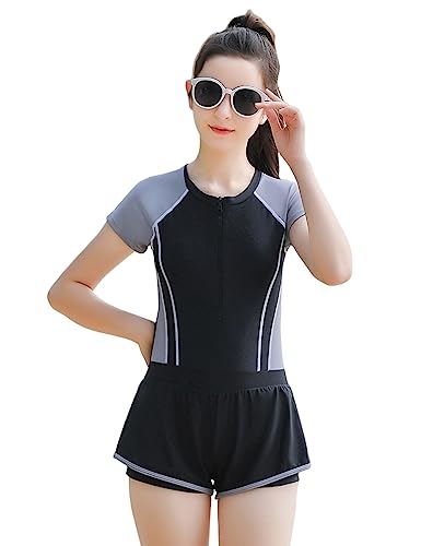 Image of KORADI Girls Swimsuits Rash Guard Swim Set Kids Two-Piece Bathing Suits Teen Swimwear Beach Shorts Sun Protection Swim Shirts