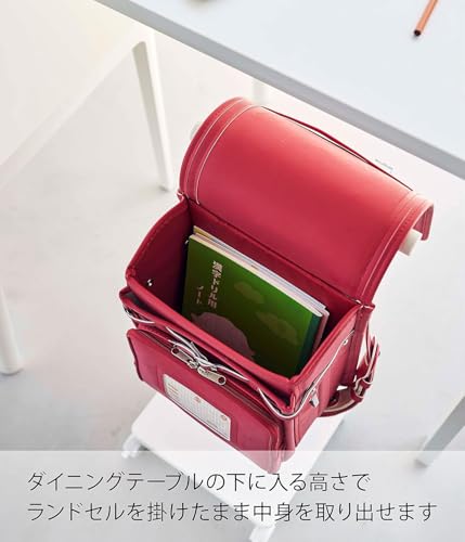 ランドセル 収納ワゴン ホワイト 約W26×D26×H61cm（キャスター使用時） テーブル横 テーブル下 ランドセル収納 [3]