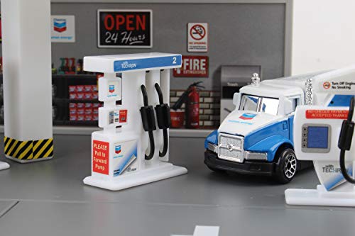 daron chevron gas station playset