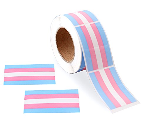Pegatinas de orgullo transgénero para personalizar cuadernos y ropa en marchas LGBT