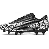 Under Armour Boys' Shadow Select 3 JR Soccer Cleats, (005) Black/White/White, 6, US