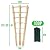 SWANGSA 6 Pack 3Ft Bamboo Trellis for Climbing Plants,35.5 Inch Fan-Shaped Bamboo Plant Trellis with 100pcs Twist Ties for Outdoor and Indoor Potted Plants Garden Stakes