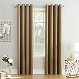 Sun Zero Easton Blackout Energy Efficient Grommet Curtain Panel, 54 in x 84, Taupe
