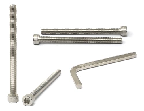 Image of iexcell 4 Pcs M10 x 130mm Thread Pitch 1.5 mm Stainless Steel 304 Hex Socket Head Cap Screws Bolts Kit