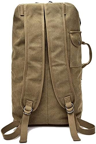 Large Capacity Military Duffel Bag Top Load Double Strap Canvas Backpack,Travel Climbing Bag(Black