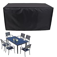 Copertura Per Tavolo Da Giardino 110x40x50 Cm - Telo Oxford 420D Impermeabile, Nero