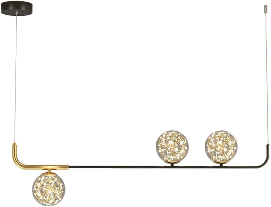 Chandelier de gypsophila LED en métal suspendu au design minimaliste
