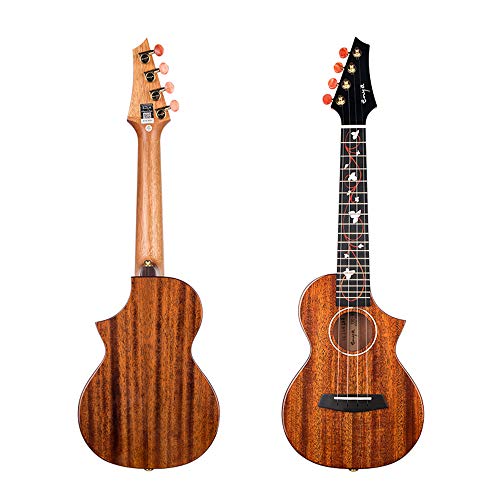 Enya Tenor Ukulele 26 Inch AAA Solid Mahogany Cutaway Gloss Ukelele for beginner Intermediate Advanced(EUT-M6)