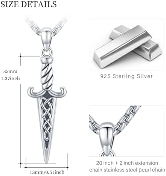 Keltische knoop sterlingzilver Viking hanger runen, runensieraden, Noordse mythologie, heidense handgemaakte sterlingzilveren rustieke sieraden, cadeau voor mannen - België