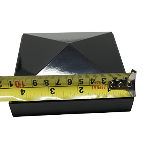 4" x 4" Aluminium Pyramid Post Cap for Metal Posts - Pressure Fit - Black