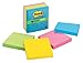 Post-it Super Sticky Notes, Evernote Collection, 3 x 3 Inches, Assorted Colors, 4 Pads per Pack, 90 Sheets per Pad (654-4SSM-EV)