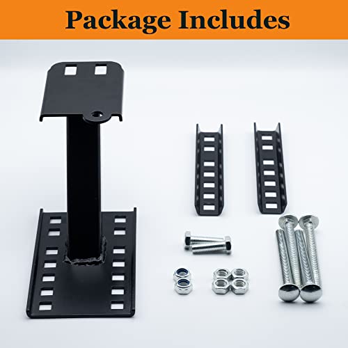 Gytycatah Spare Tire Mount Bracket For Trailer, Trailer Spare Tire Carrier, Fits Most 4 & 5 & 6 Lugs Wheels On 4", 4.5", 4.75", 5" And 5.5" Bolt Patterns, Maximum Load 120 Lbs #TOP2