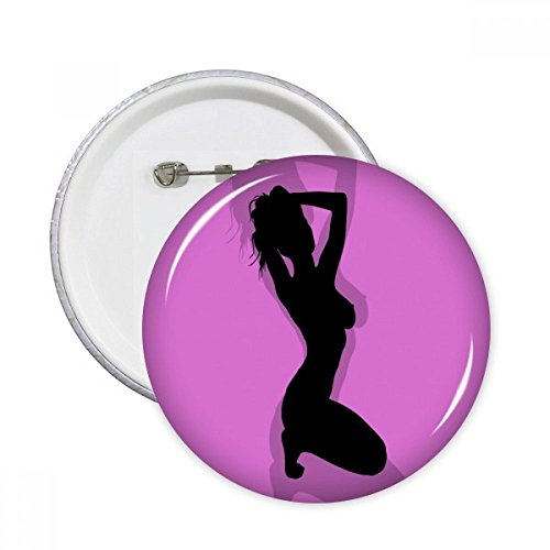 Badge bouton femme agenouillée DIYthinker S pour masquer un accroc de vêtement