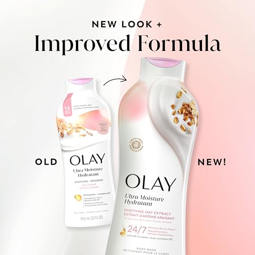 Olay Body Wash for Women, Ultra Moisture Oat Extract Scent, 22 fl oz - image 8