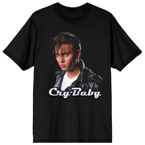 Cry-Baby (1990) Johnny Depp as Wade Walker Women's Black Short Sleeve Tee-Large