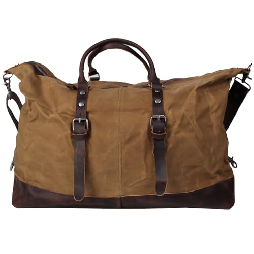 Waxed Canvas Duffle Bag for Men (40L)