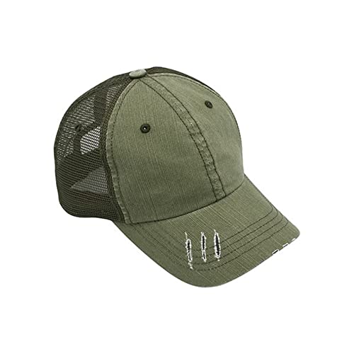 Image of The Vintage Year Distressed Cotton Unstructured Soft Mesh Breathable Adjustable Dirty Wash Dad Hat Trucker Baseball Cap