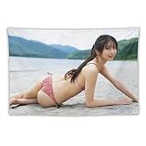 牧野真莉愛セクシーグラビア水着画像タペストリー アートパネル 壁アート タペストリー モダン部屋飾り 壁の絵 インテリア ホームアートワーク60"x90"