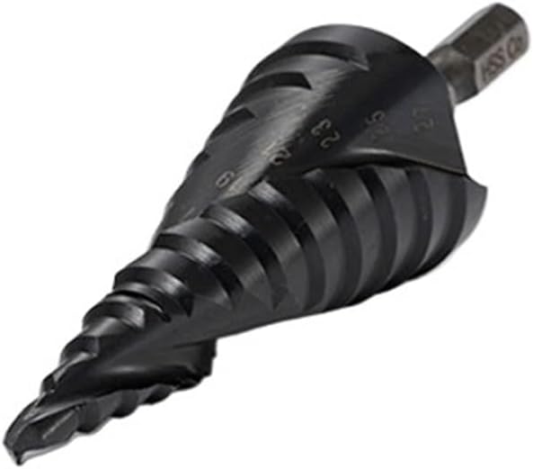 Step Drill Bit Cobalt Cone Hex Shank Drill Bits 1Pcs(M2 Coated,4-12mm(9 Steps))