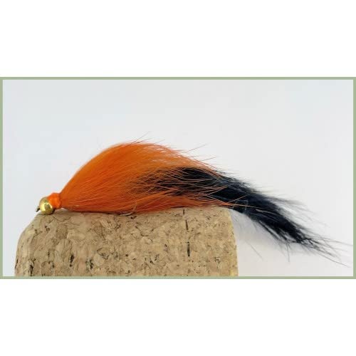 Mini Mosche Da Pesca Leech - Colore Nero - Confezione Da 3 - Pelo Di Coniglio - Fatte In USA