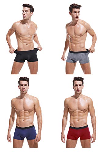 Mens Breathable Underwear Cotton Boxer Briefs For Men Pack Elastic Soft Trunks2