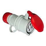 Fanton 71104 V CEE-Steckdose IP54, 16 A 3P+T, Schraubverdrahtung