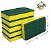 SCRUBIT Heavy Duty Scrub Sponges - Dishwashing Sponge Along with A Tough Scouring Pad - Ideal for Cleaning Kitchen, Dishes, Bathroom - Yellow - 24 Dish sponges