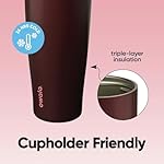 Owala FreeSip Tumbler Insulated Stainless Steel Water Bottle with Built-in Straw and Side Handle, For Travel, Work, School, and Sports, 40oz, BPA Free, Leak Proof, Black Cherry - Image 4