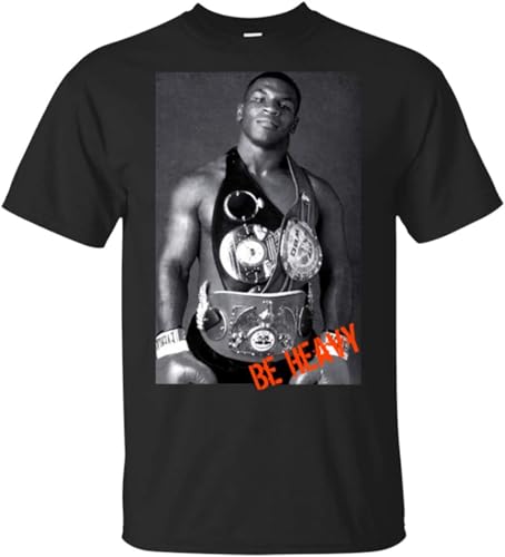 YINGLIAOO Mike Tyson T-Shirt Be Heavy (Young Tyson) T-Shirt Black