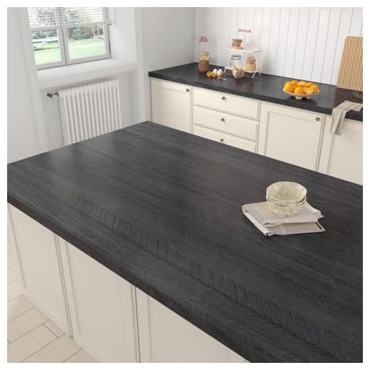 Yullpaper Tapete Holzoptik Klebefolie Schwarz Matt Selbstklebende Folie für Möbel Küchenarbeitsplatte Schrank Möbelfolie Holz Abwaschbare Schwarze Tapete Schlafzimmer Wohnzimmer küchenfolie 40 X 200cm