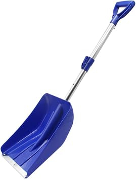 Emergency Car Snow Shovel with Detachable Design, Blue, Adjustable Telescopic Handle 73-90cm, Winter Survival Kit Tool