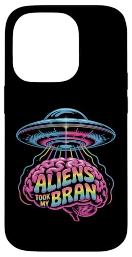 Aliens Took My Brain UFO �U�� ���C���{�[�A�[�g���[�N �X�}�z�P�[�X iPhone 14 Pro �p