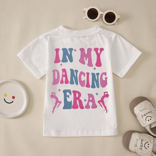 Image of GLIGLITTR in My Dancing Era Shirt for Girls Kids Toddler Dancer Graphic T-Shirt Funny Dance Lover Short Sleeve Summer Tees