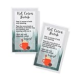 Hot Cocoa Chocolate Bomb Instruction Tags Cards | 50 Pack | 2x3.5” inch Labels | Hot Cocoa Bomb Supplies | Christmas Holiday Winter Snow