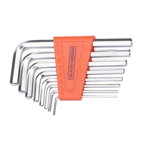 Black & Decker 8 Pieces 1.5-6Mm Steel Hexkey Set Orange/Black - Bdht81593