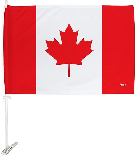 Miniatura 14 de Bandera de Estados Unidos con poste para coche, bandera para carros, 2 unidades, bandera de América, capó para auto, 4 de julio, decoración