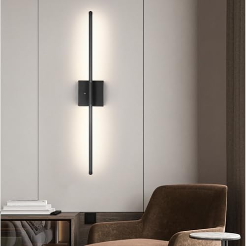 Aplique de pared LED de 70cm interior con luz regulable y mando 7