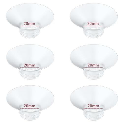 Image of Flange Insert 20mm 6pcs Compatible with Momcozy M5/M9/M6/S12 Pro/V1 Pro/V2 Pro,for Spectra/Medela/MomMed/eufy/Lansinoh/Elvie Breast Pump, Fit for 24mm Flange/Shield of Most Pumps (6PC-20mm)