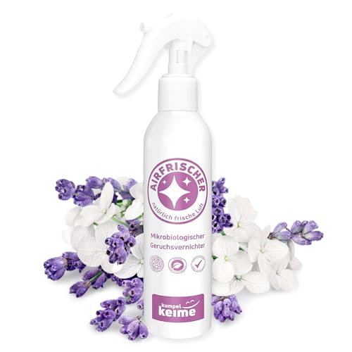 Airfrischer Lufterfrischer Spray und Geruchsneutralisierer für Räume - Mikrobiologisches Raumspray mit Lavendel Raumduft - Frische für Bad, Küche und Haushalt