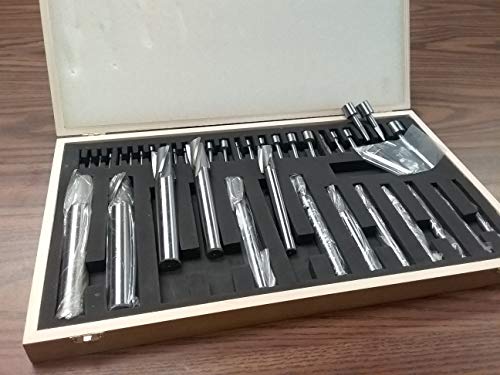 39 Pcs/Set HSS Interchangeable Pilot Counterbore Set in Wooden Box #510-IDX