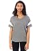 Alternative Women's Eco Jersey Powder Puff Tee, Eco Grey/Eco Ivory, Medium