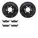 Dynamic Friction Company Rear Brake Rotors-Drilled and Slotted-Black with 5000 Advanced Brake Pads 8502-54161