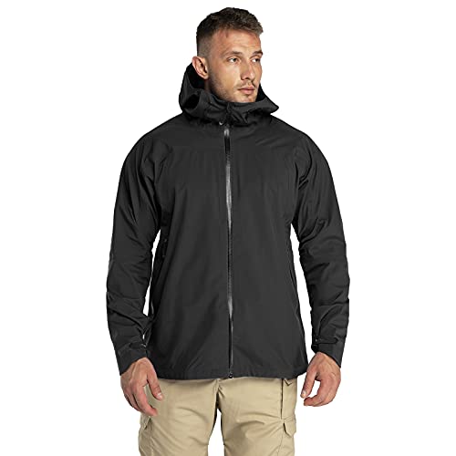 33,000ft Men's 3-Layer Lightweight Waterproof Rain Jacket with Hood, Windbreaker Shells for Ski Hiking Golf Sailing Cycling