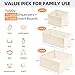 Criusia Sock Underwear Drawer Organizer Dividers 15 pack - Dresser Organizer for Deep Drawer, Closet, Nursery, Bedroom - Fabric Bins for Organization Small Toys, Bra, Ties, Scarf, Belt (Beige)