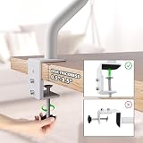 BALORAY Cat Desk Bed : Sturdy Desk Bed for Cat Support 45lbs, Desktop Cats Beds for Tables Game Office,Indoor Use Removable Desks Attachment Cotton Cats Nest,Heavy-Duty Metal Frame and Clamp (White)
