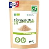 DETOX ORGANICA   Psyllium Blond Bio 500g   Téguments de Psyllium 99% Pur
